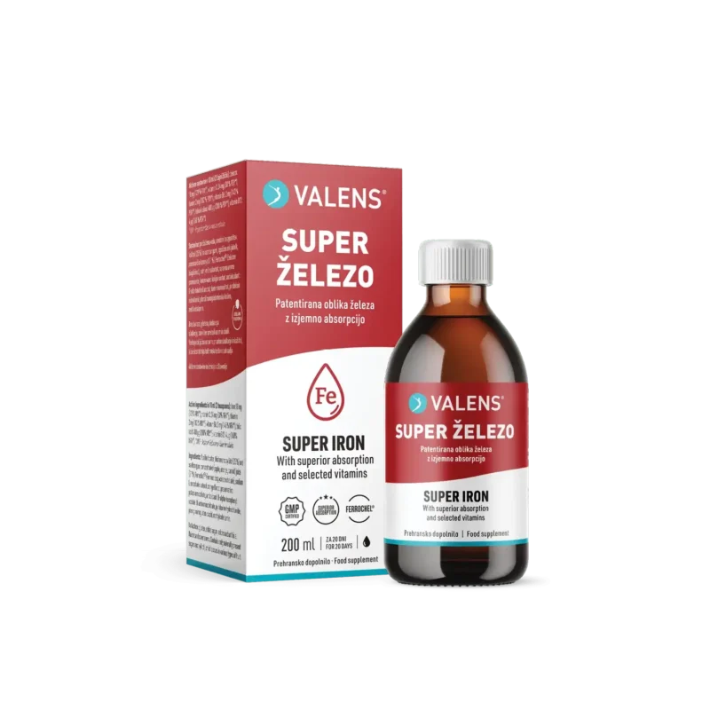 Valens Super železo tekočina, 200 ml