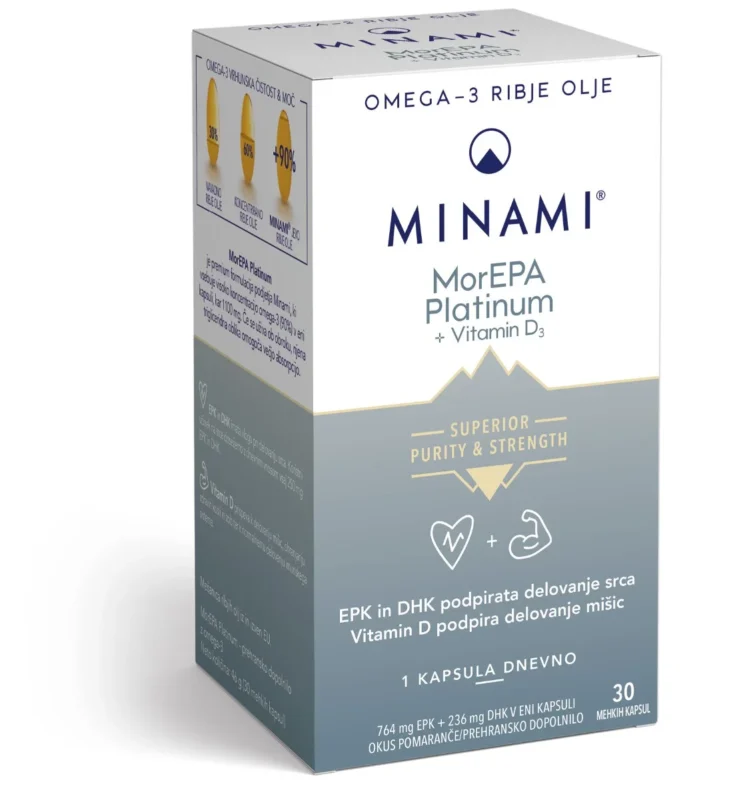 MorEPA platinum mehke kapsule, 30 kapsul