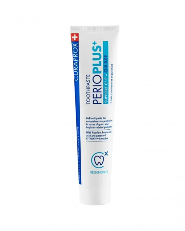 Curaprox Perio Plus+ Support, zobna pasta s klorheksidinom, 75 ml