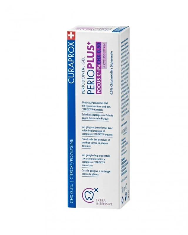 Curaprox Perio Plus+ Focus, zobni gel s klorheksidinom, 10 ml