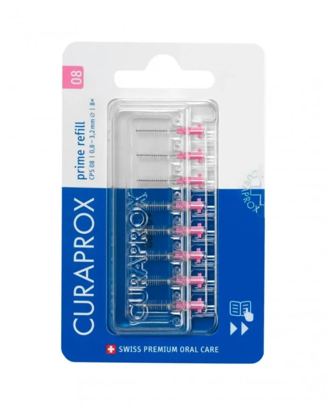 Curaprox CPS 08 Prime Refill (8 medzobnih ščetk + etui)
