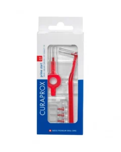 Curaprox CPS 07 Prime Start, rdeča medzobna ščetka (5 ščetk + 2 držali)