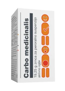 Carbo medicinalis 19,25 g zrnca za peroralno suspenzijo, 50 g
