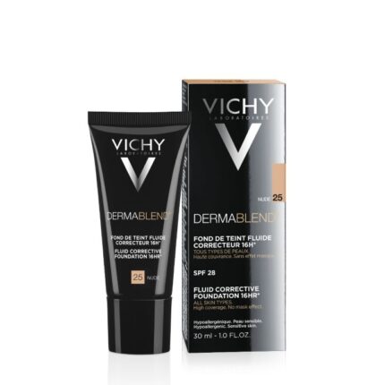 VICHY DERMABLEND Tekoči puder z visoko prekrivno močjo SPF28, 30 ml, 25 Nude