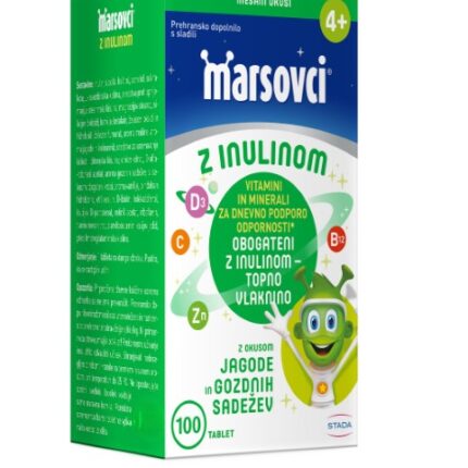 Marsovci z inulinom od 4. leta dalje okus mix, 100 žvečljivih tablet