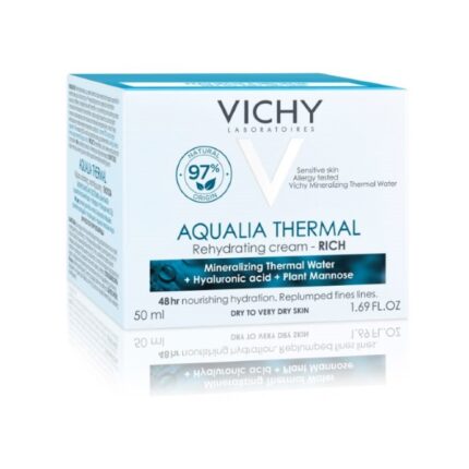 VICHY AQUALIA THERMAL Bogata krema za vlaženje za suho kožo, 50 ml