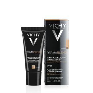 VICHY DERMABLEND Tekoči puder z visoko prekrivno močjo SPF28, 30 ml, 20 Vanilla