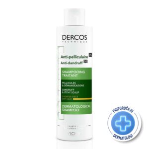 VICHY DERCOS AD Šampon proti prhljaju za suhe lase, 390 ml
