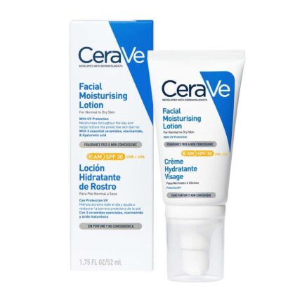 CeraVe Vlažilna nega za obraz za normalno do suho kožo SPF30, 52 ml