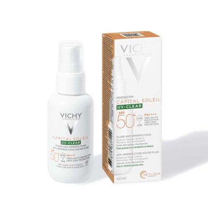 VICHY CAPITAL SOLEIL UV-CLEAR Fluid za zaščito pred soncem proti nepravilnostim SPF50+, 40 ml