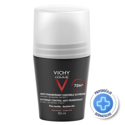 Vichy HOMME - Invisible resist 72h* - Dermo Detranspirant - Proti madežem in razdraženosti,50 ml