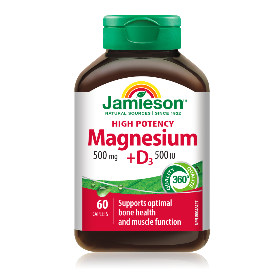 Jamieson Magnezij 500 mg + D3 500 I.E., 60 tablet Jamieson Magnezij 500 mg + D3 500 I.E., 60 tablet