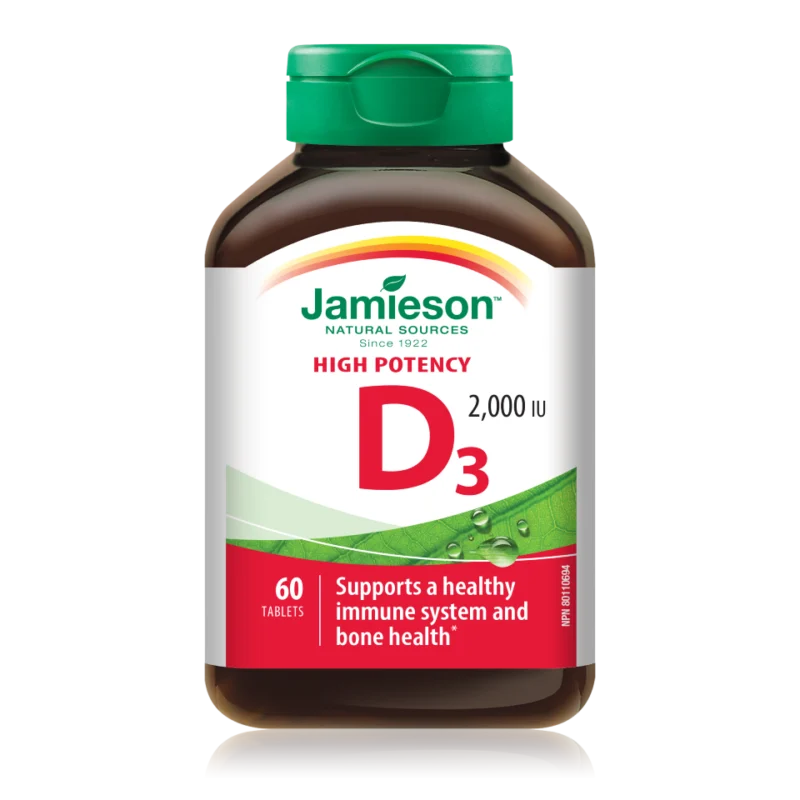 Jamieson Vitamin D 50 µg (2000 I.E.), 60 tablet
