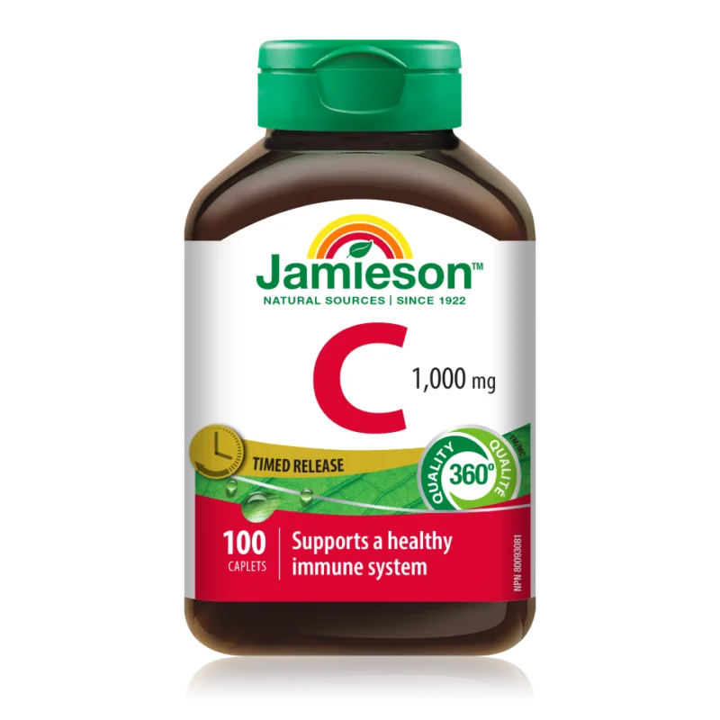 Jamieson Vitamin C 1000 mg, 100 tablet s podaljšanim sproščanjem