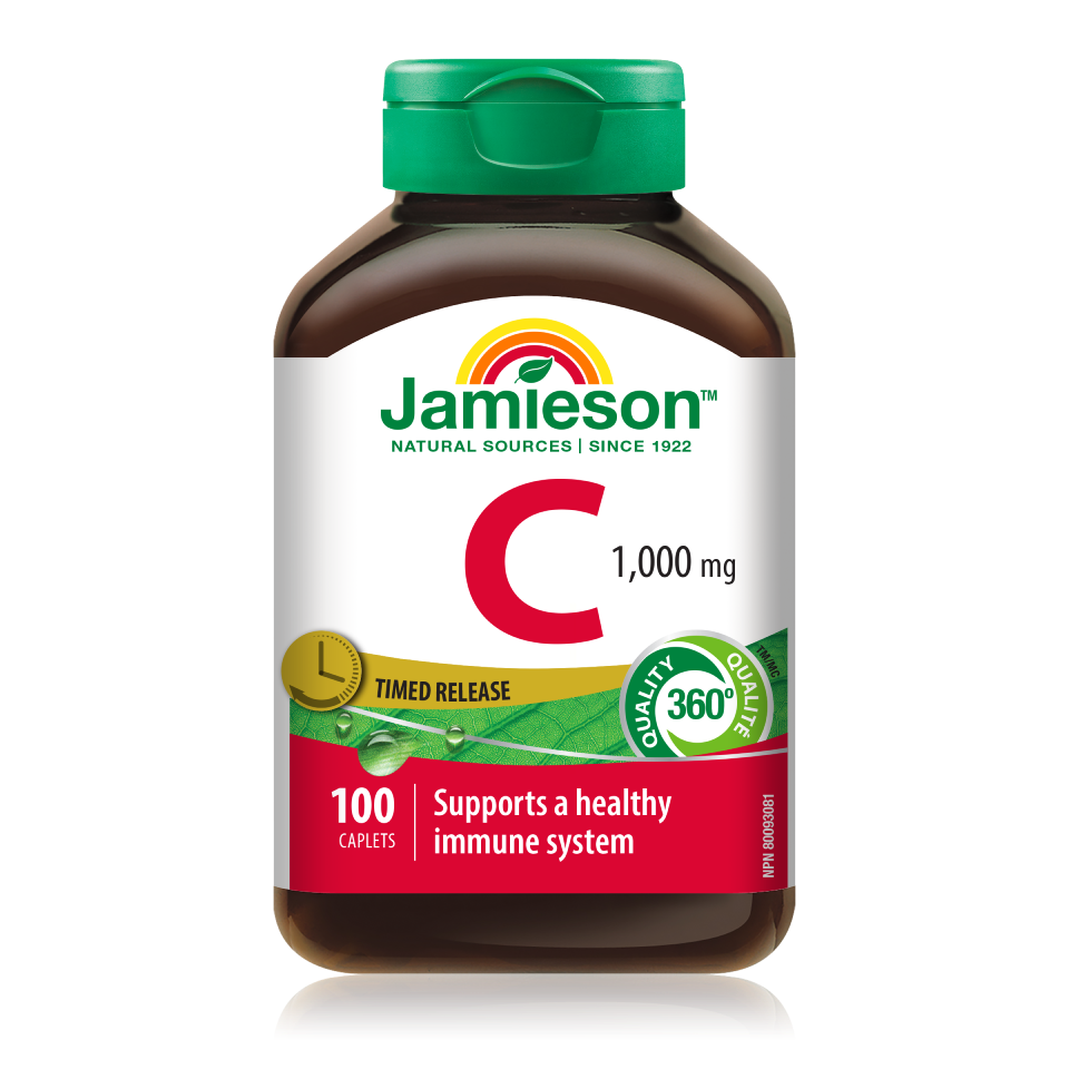 Jamieson Vitamin C 1000 mg, 100 tablet s podaljšanim sproščanjem Jamieson Vitamin C 1000 mg, 100 tablet s podaljšanim sproščanjem