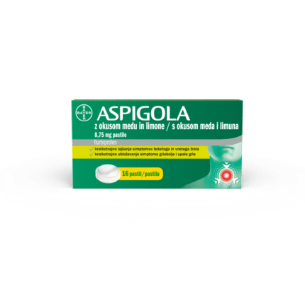 Aspigola 8,75 mg pastile z okusom medu in limone 16 pastil