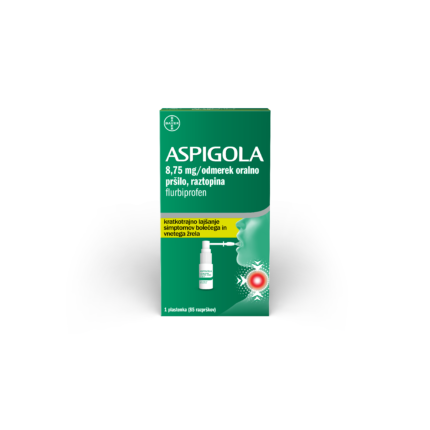Aspigola 8,75 mg oralno pršilo, 15 ml