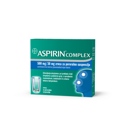 Aspirin Complex 500 mg/30 mg zrnca za peroralno suspenzijo, 10 vrečk