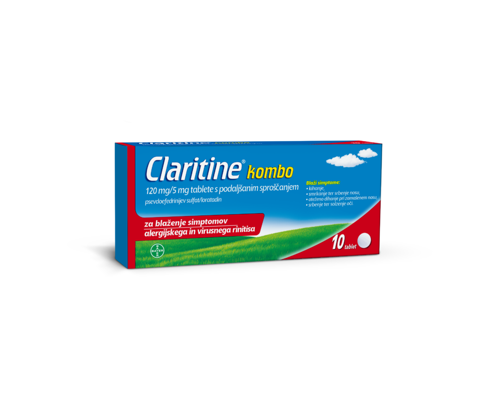 Claritine kombo 120mg/5 mg, 10 filmsko obloženih tablet
