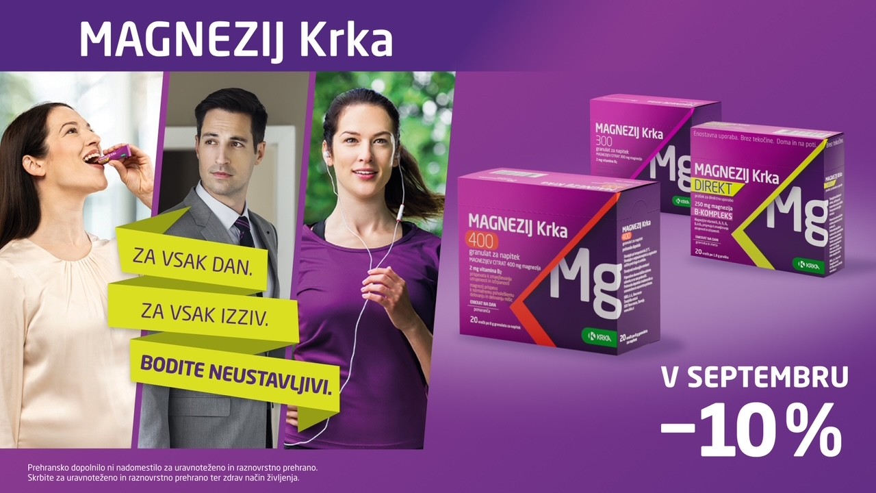 Magnezij Krka 1. 9. - 30. 9.